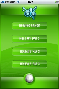 HOLE＃１ PAR4をタッチ