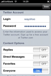 Twitterのアカウントを入力