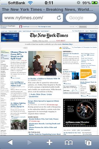 iPhone 3GS Safari