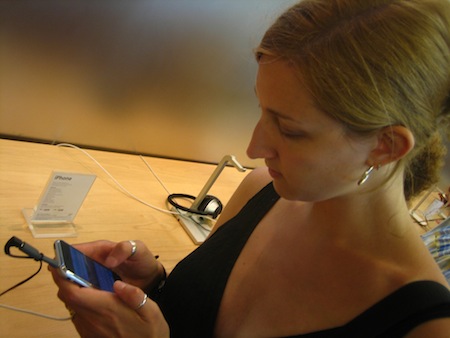iPhone woman user