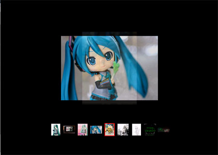 スライドショーでiPod側の写真の確認が出来る。