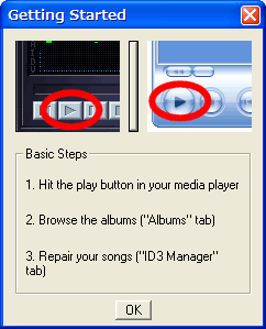 Gettiing　Startedは「OK」をクリック。